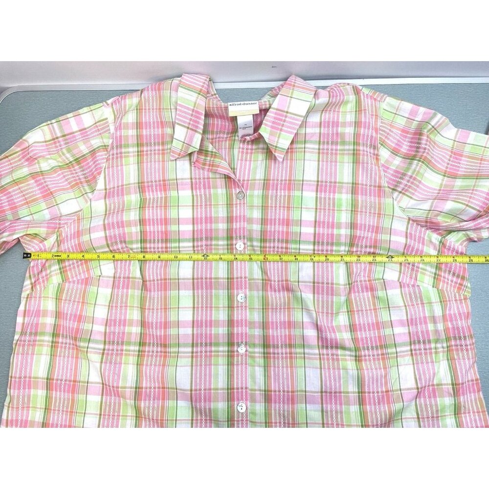 ALFRED DUNNER MIAMI BEACH WOMEN'S 3/4 Sleeve Fit Button-Down Shirt 3X - Picture 3 of 16
